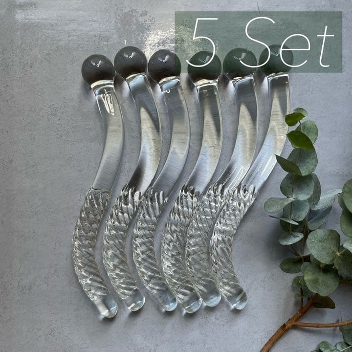 ヨニワンド　ガラスワンド  コリほぐし ツボ押し 5本セット