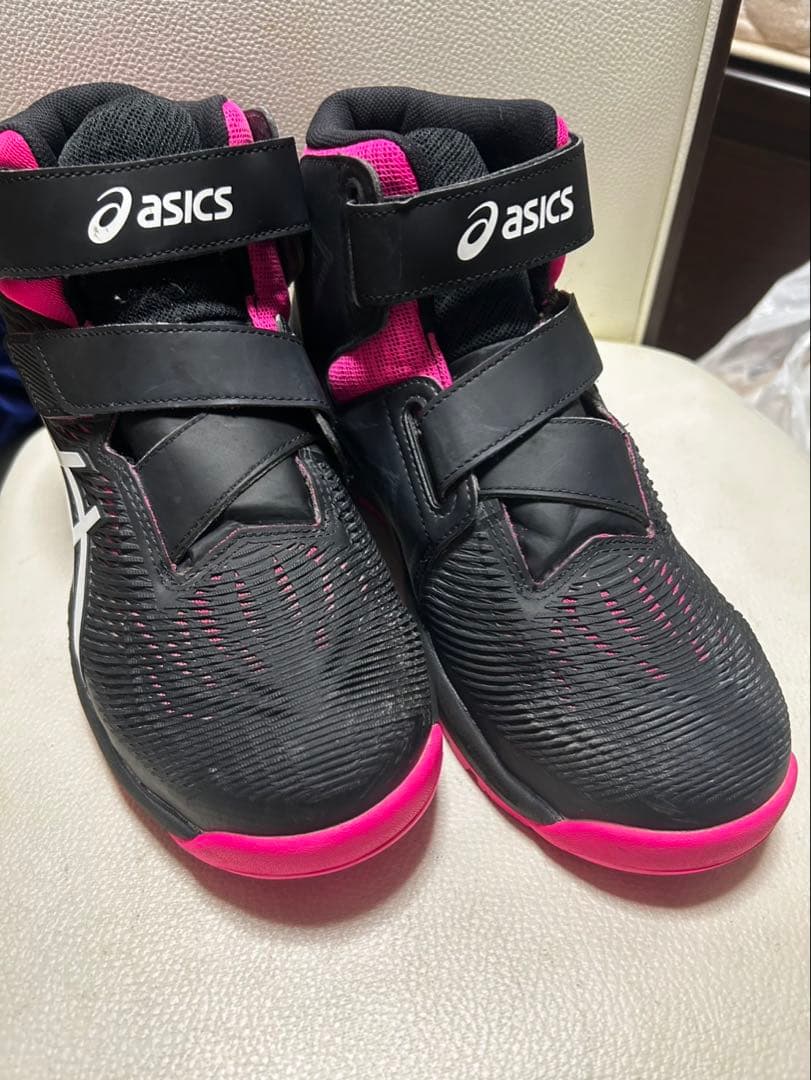 ASICS ハイカット安全靴 ブラック/ピンク