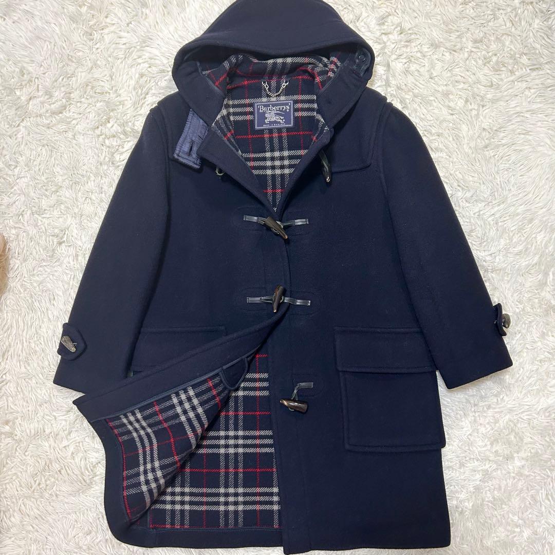 BURBERRY バーバリー　ダッフルコート　ノバチェック　ネイビーフリーサイズ 中古・古着通販】Burberry's (バーバリーズ) ダッフルコート ネイビー