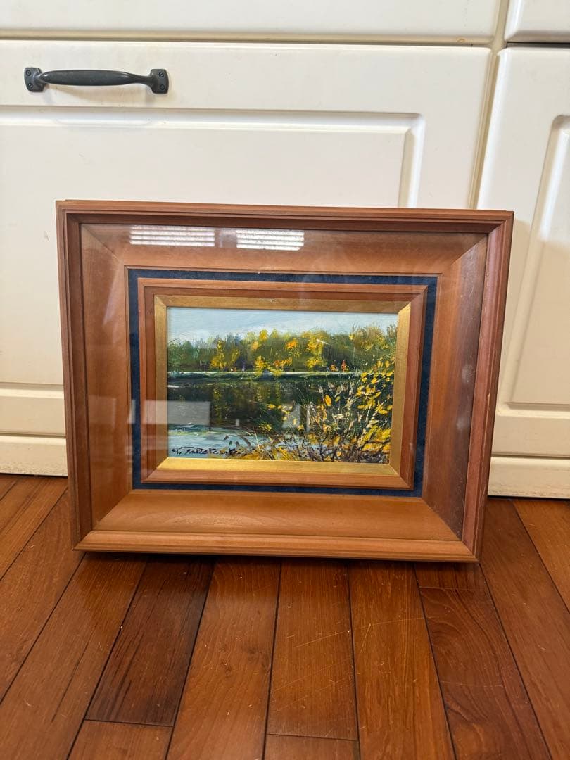 ④「早春の広場」髙橋一善 油絵