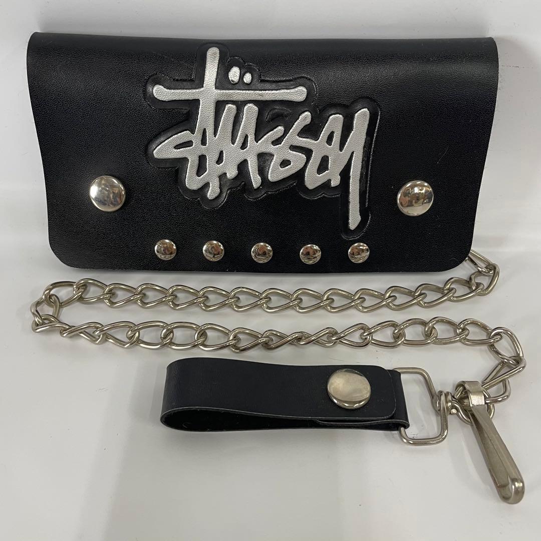 old Stussy 長財布 トラッカーウォレット 黒