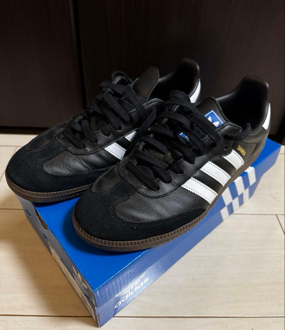 靴 adidas samba OG BLACK 27cm