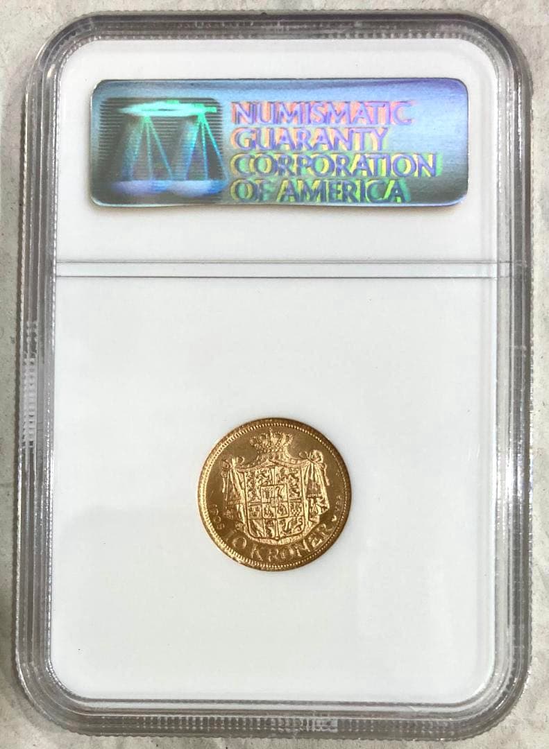 梨くん様専用 1908年デンマーク10クローネ金貨☆NGC MS65 - メルカリ