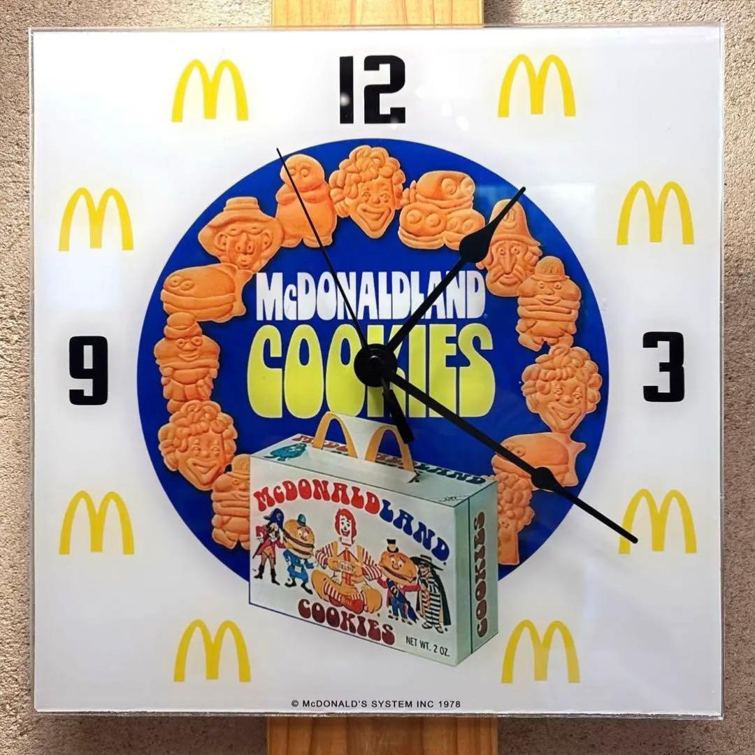 レア！　1978年　マクドナルドランド　クッキー　クロック　時計　看板　グリマス レア！ 1978年 ロナルドマクドナルド ウォールクロック 看板 時計 店舗