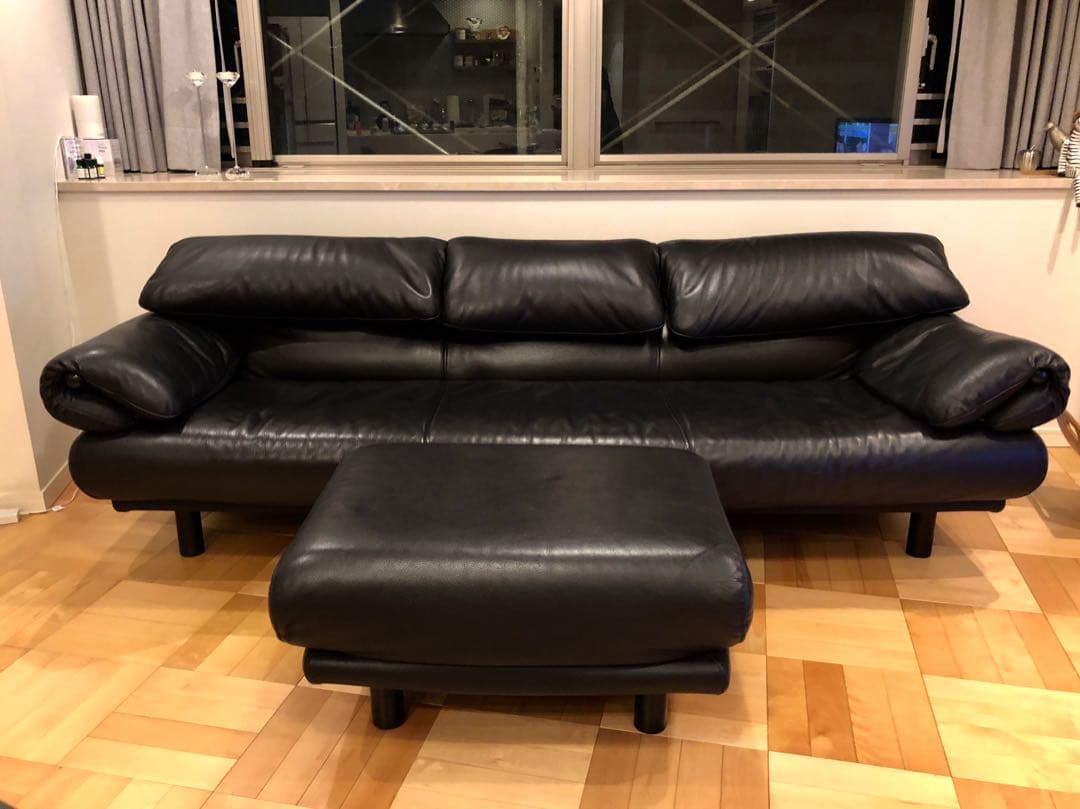 【KURO】イタリア製 ポルトロメック ジェミニ トリプルソファ Pltromec ポルトロメック ジェミニ 本革 3Pソファ イタリア モダン IDC