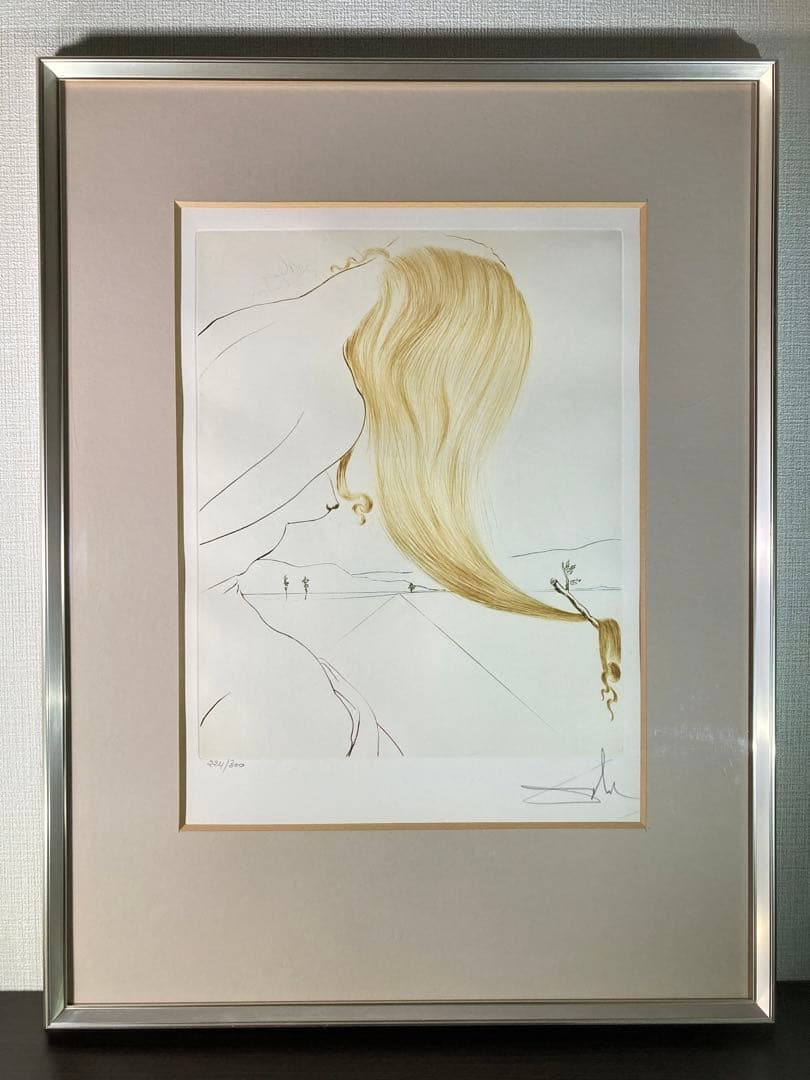 【真作保証】サルバドール・ダリ「神話」エッチング 直筆サイン 保証書有り 版画 真作保証】サルバドール・ダリ エッチングに手彩色 直筆サイン 額装