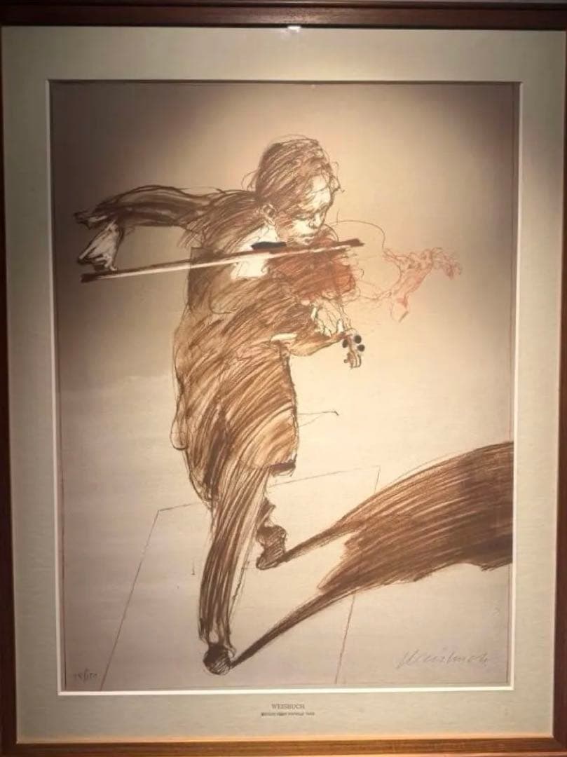 クロード・ワイズバッシュ【バーレスク】lithograph250限定 クロード・ワイズバッシュ 『巨匠』 リトグラフ - 北海道画廊