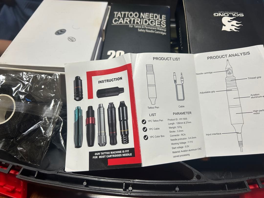 タトゥーペンセット フットスイッチ付き Amazon | POSEIDON ロータリータトゥーペンキット 初心者用 タトゥー