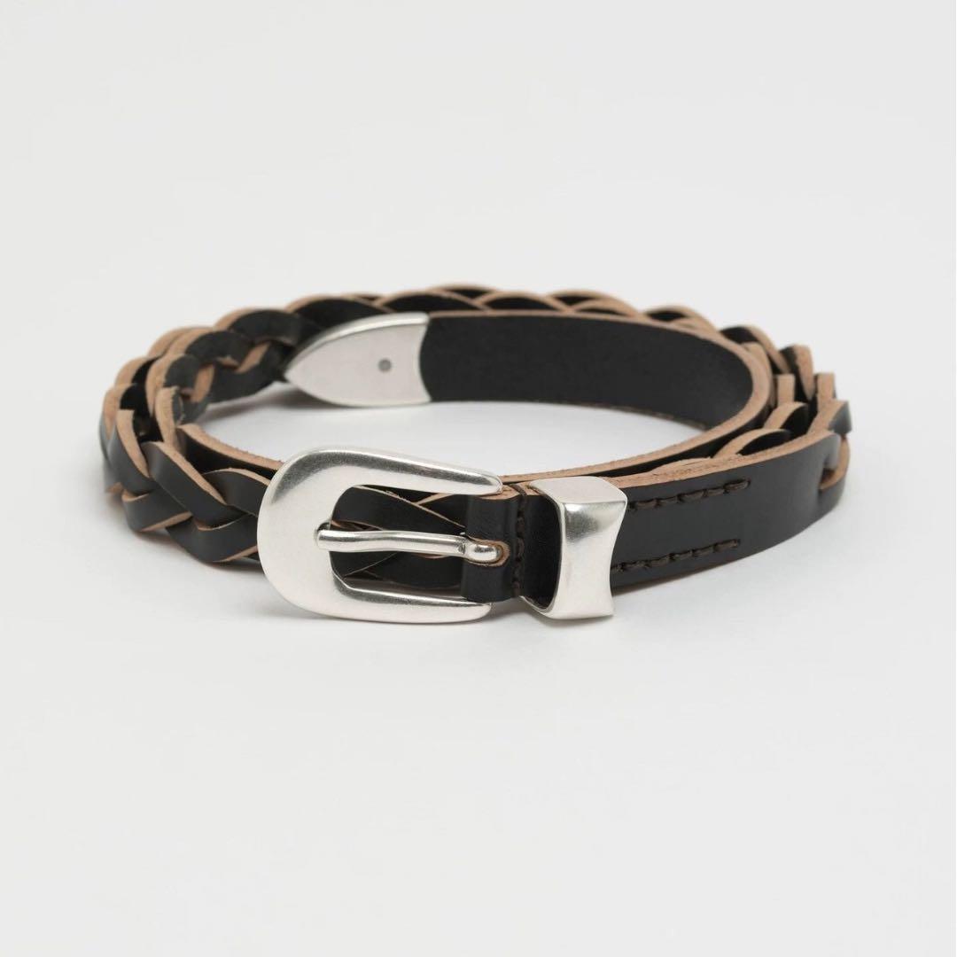 OUR LEGACY　アワーレガシー　 ベルト　男女兼用　90cm OUR LEGACY (アワーレガシー) 2cm 編み込み カーフレザー ベルト