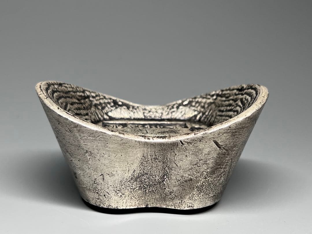 中国古銭 大型 厚重 民国年月 解県 銀元寶 銀錠 馬蹄銀 重さ:407g