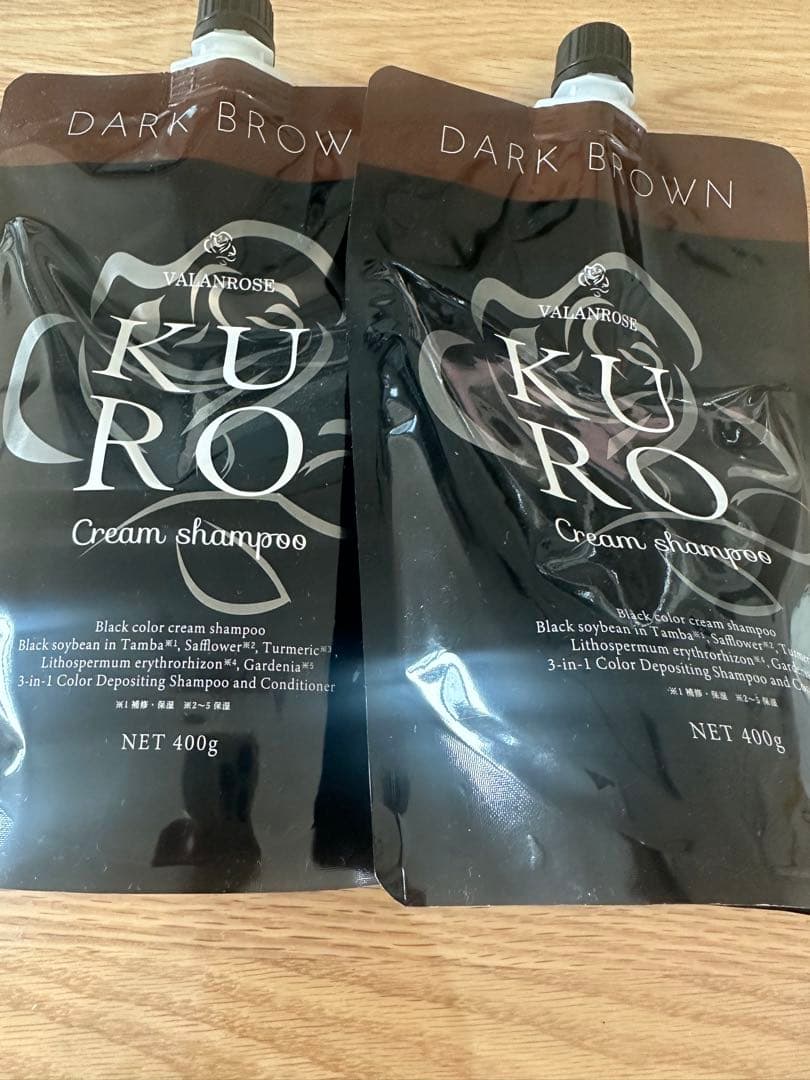 しずく　KURO ダークブラウン クリームシャンプー 400g 新品未開封