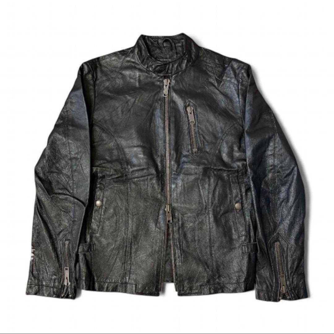 ジャケット・アウター 00s archive double zip leather jacket