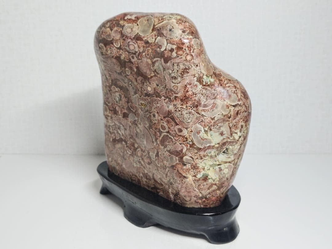 越前 2.4kg 梅花石 紋石 原石 鑑賞石 自然石 誕生石 鉱物 鉱石 水石