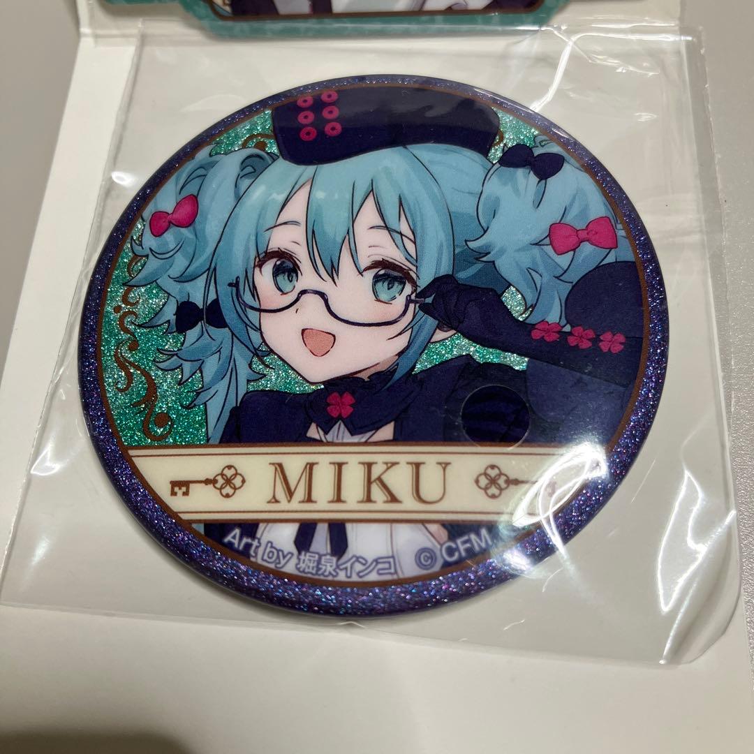 グッスマくじ 初音ミク ラバーチャーム グリッター缶バッジ ステッカー