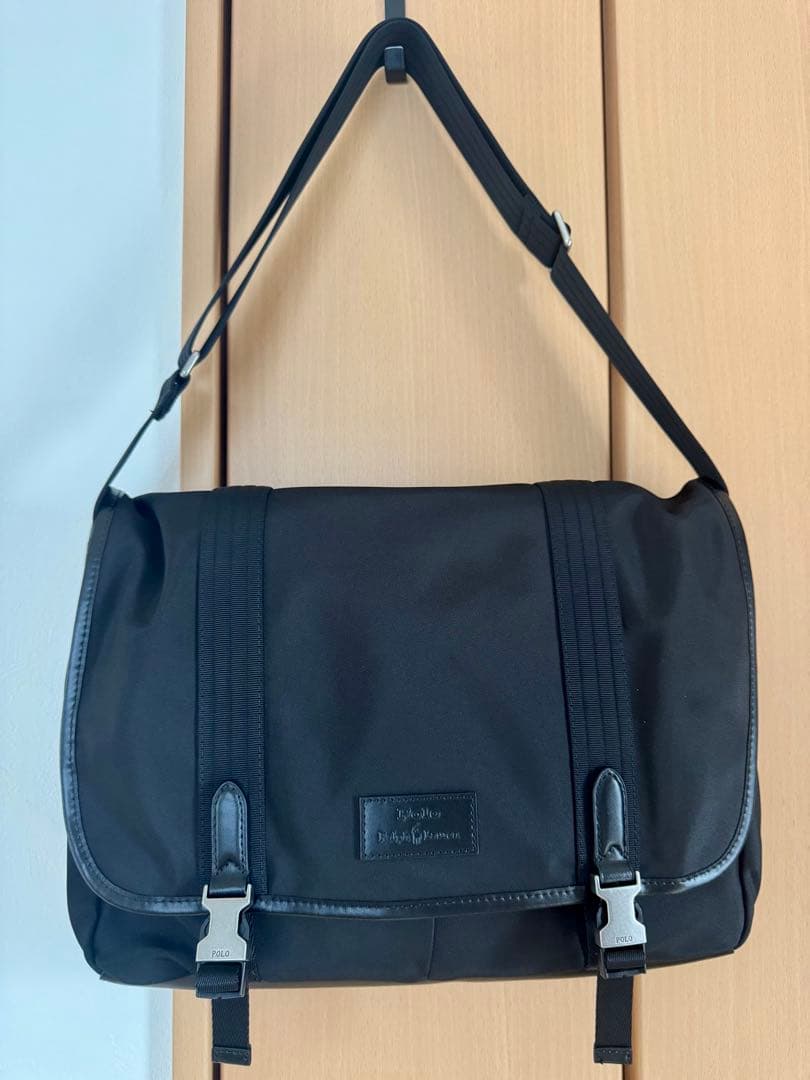【未使用】ラルフローレン ショルダーバッグ ブラック POLO RALPH LAUREN（ポロ・ラルフローレン） ショルダーバッグ
