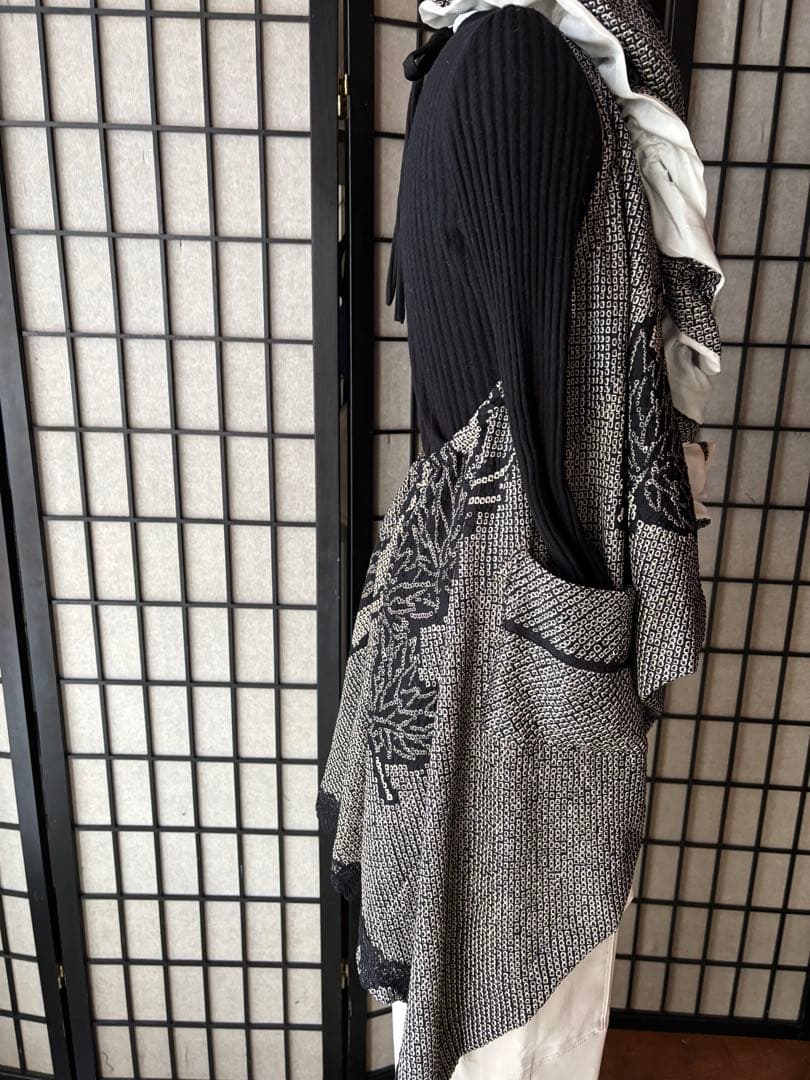 着物リメイク絞りのジレのセットアップストール、ベレー帽 - メルカリ