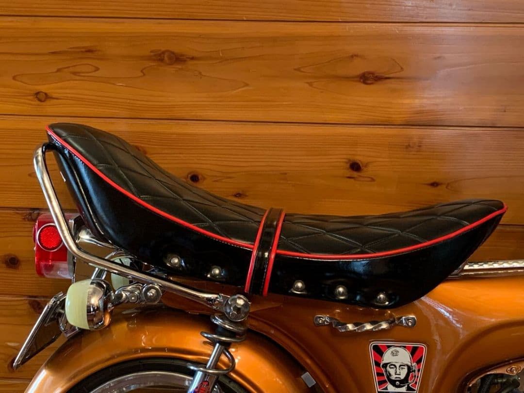 kawasaki ダックス エナメル ダイヤ柄 バナナシート カスタム