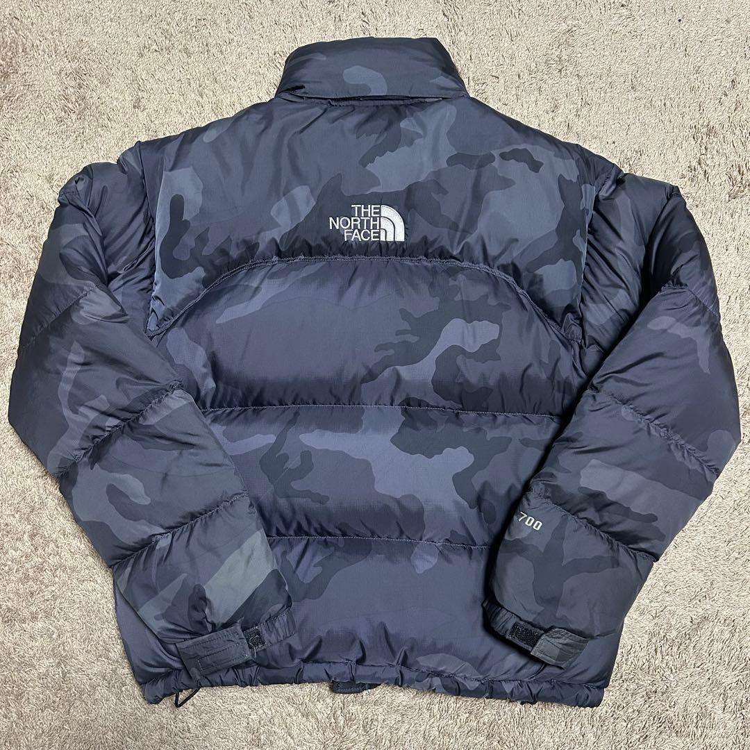 ノースフェイス ヌプシ 700 センターロゴ ダウンジャケット カモフラ 黒 希少 THE NORTH FACE ヌプシ センターロゴ カモフラ 700フィル - メルカリ