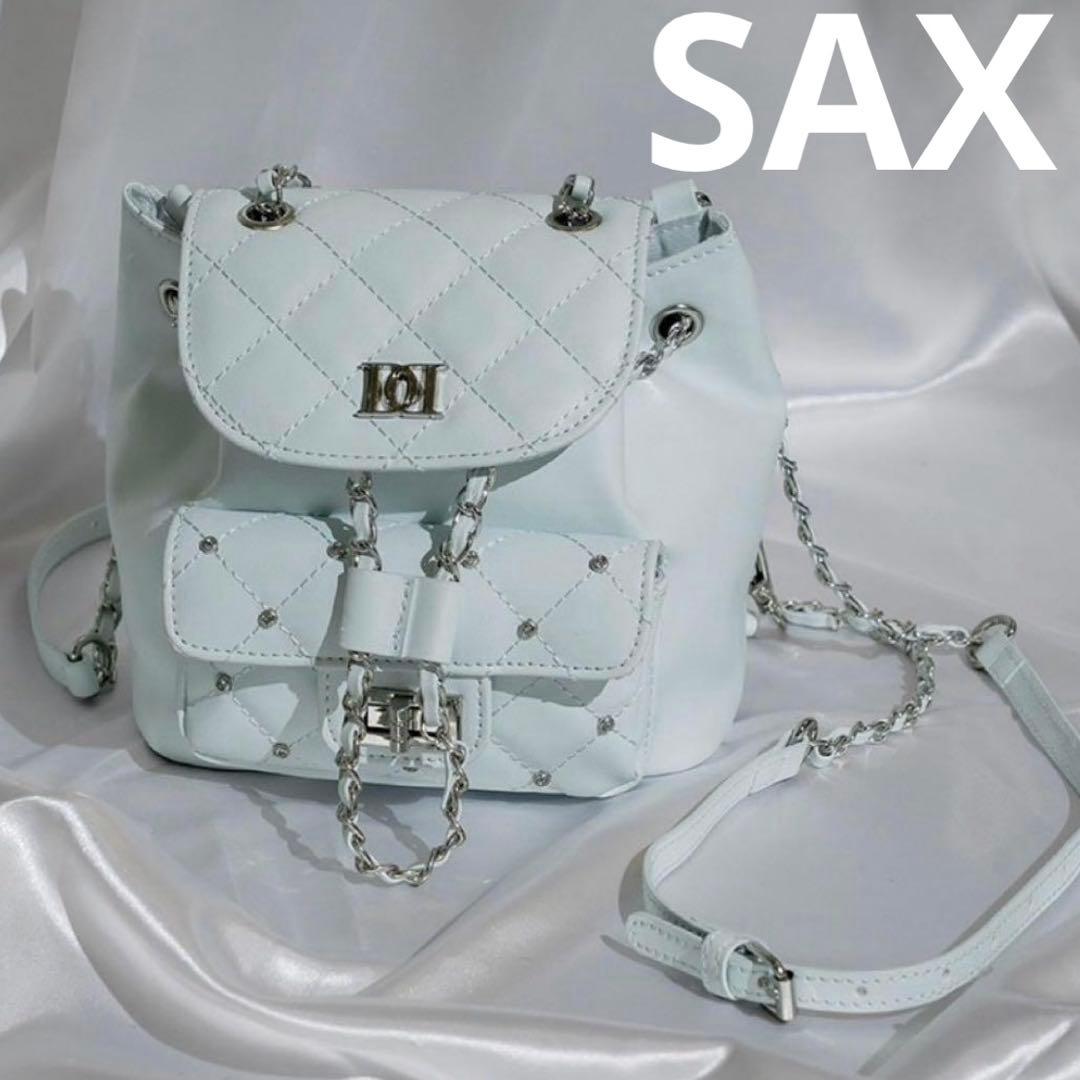 Darich ダーリッチ　キルティングビジューミニリュック　SAX