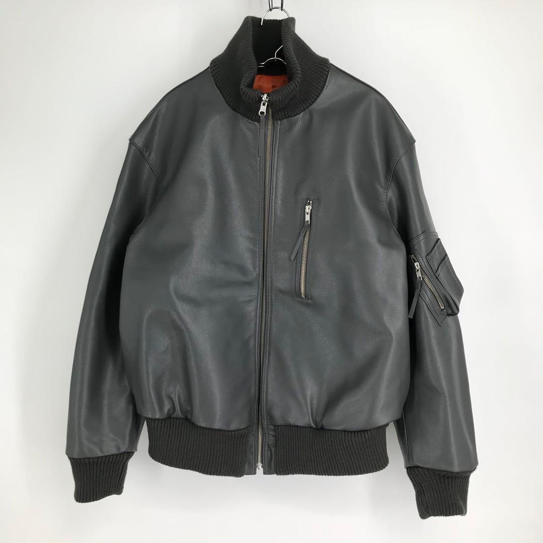 MORGAN MEMPHIS BELLE　レザージャケット　XL　グレー　牛革