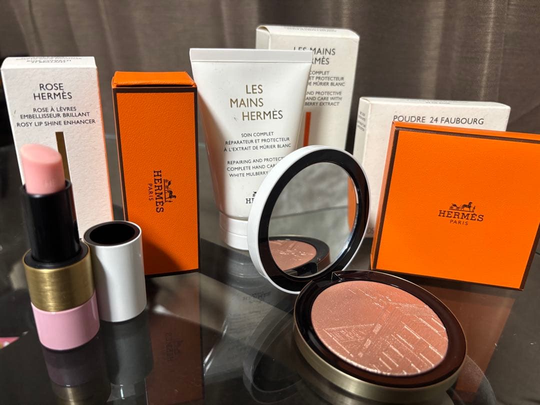 HERMES ハイライトパウダー/ハンドクリーム/ティンティッドリップバーム