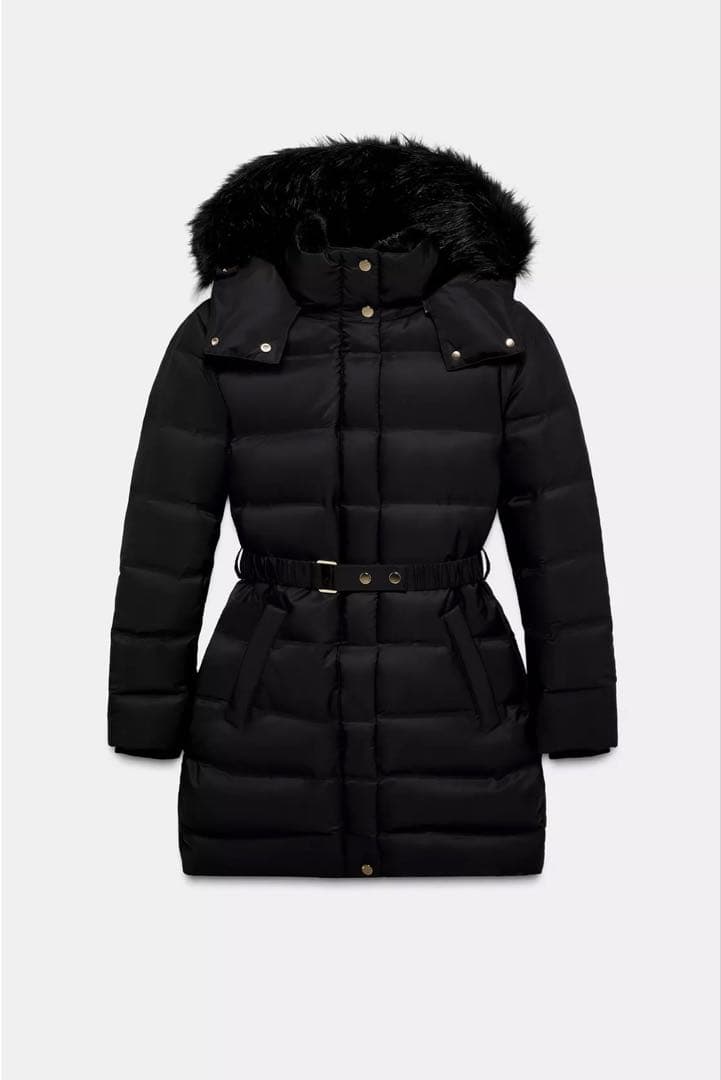 ZARA ウィンドブレーカーフード付きダウンジャケット M