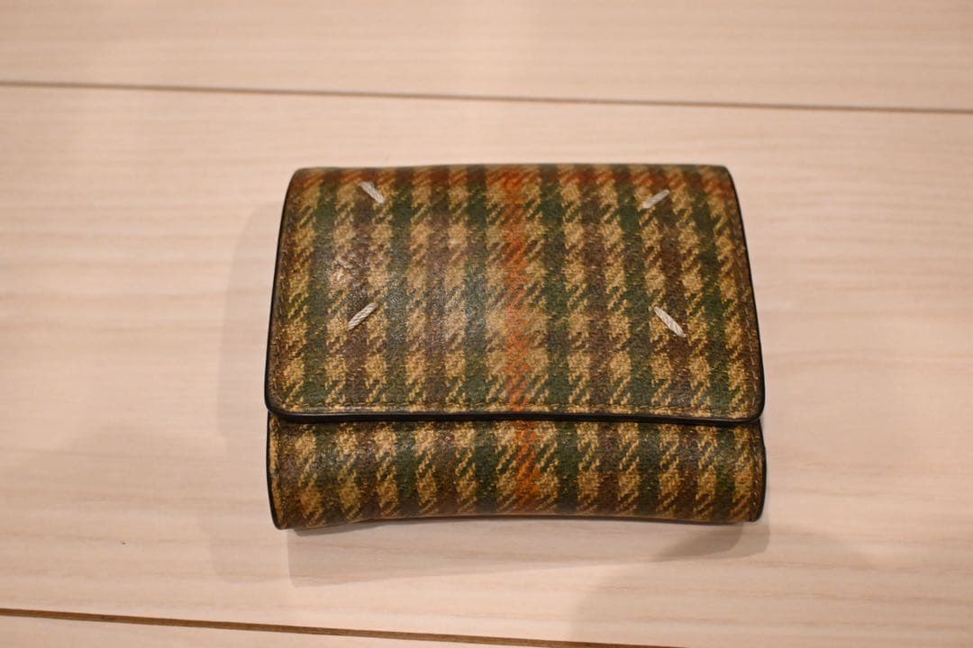 【プレミア】　マルジェラ　男女兼用　チェック柄レザーケース