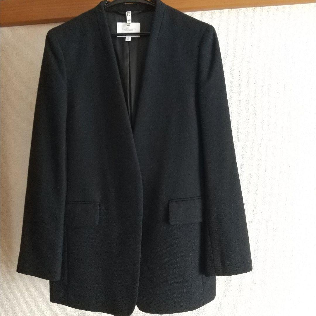 beauty&youth ノーカラージャケット パンツスーツ セットアップ