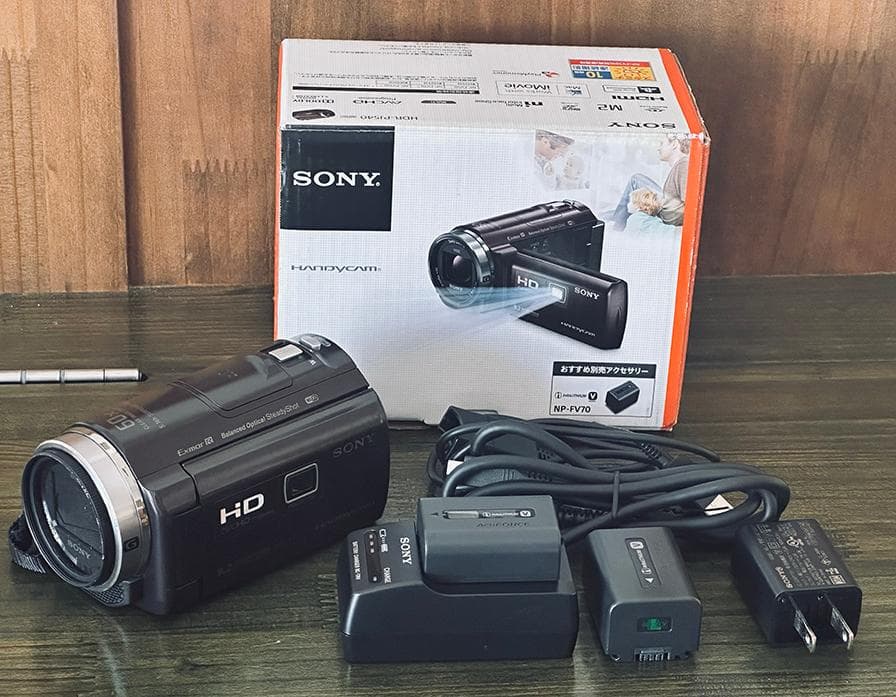 SONY HDR-PJ540 ビデオカメラ 純正バッテリー２個付