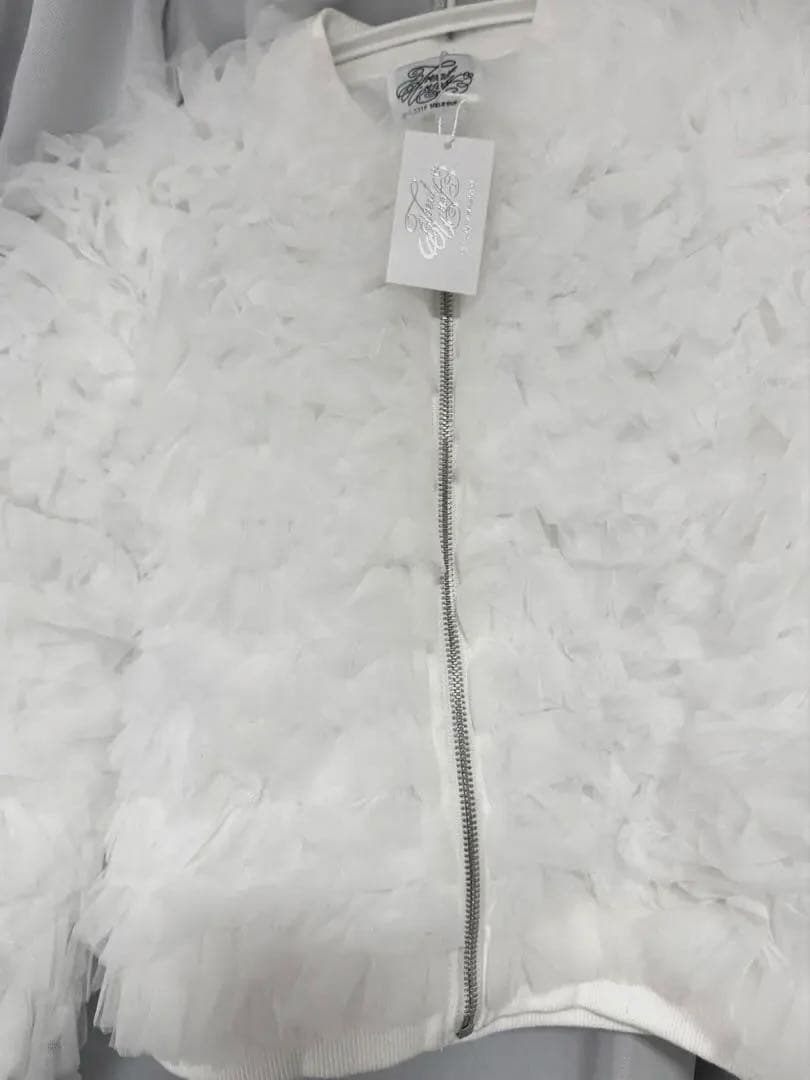 treat urself volume tulle jacket ホワイト