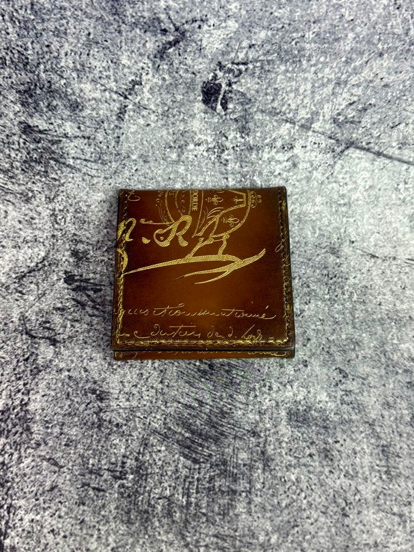 使用少　希少ゴールデンパティーヌ　ベルルッティ　オリジン　スクリット　小銭入れ