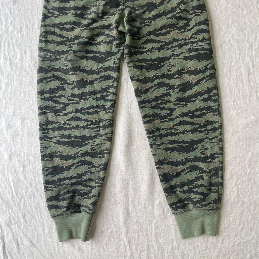 STUSSY ステューシー タイガーカモ ジップ スウェットパンツ 迷彩 M
