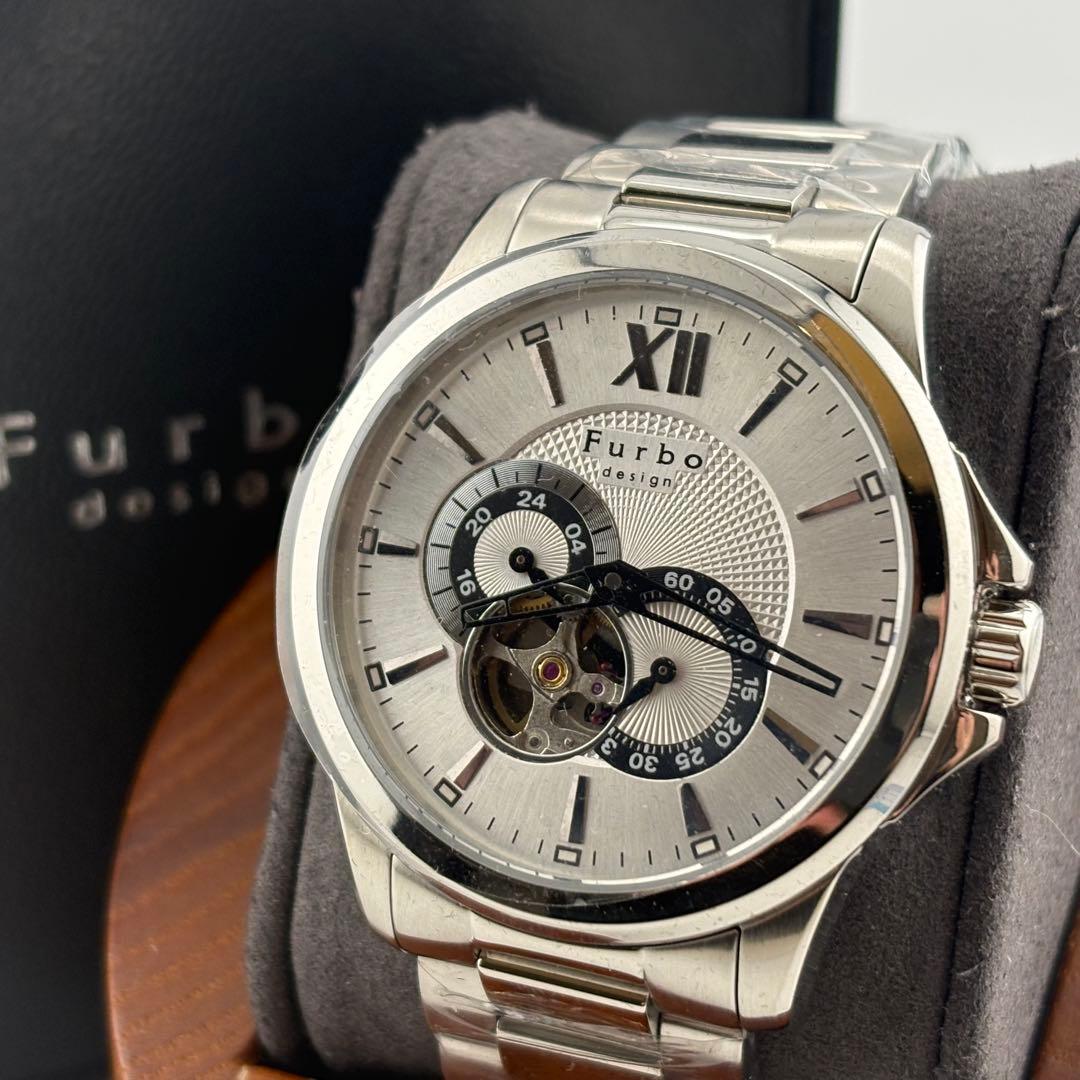 【新品未使用】フルボ　自動巻　ホワイト　箱付　スケルトン