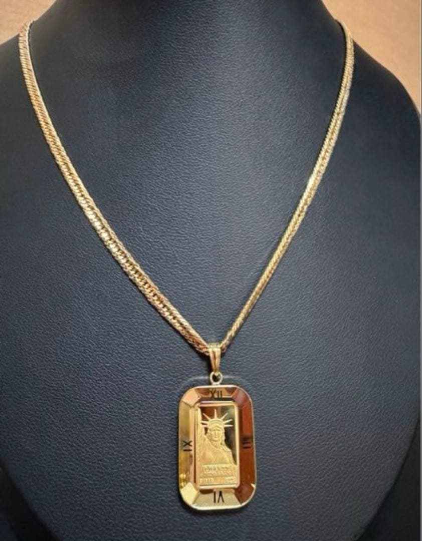 K18/K24リバティー・スタチュー トップペンダント 5.01g