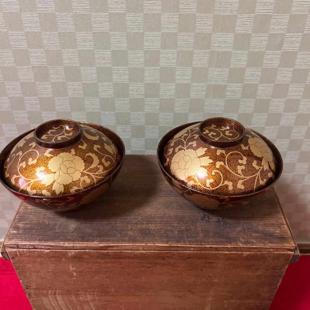 梨子地蒔絵吸物椀 10客供箱 S1158493 - 工芸品Nゲージ