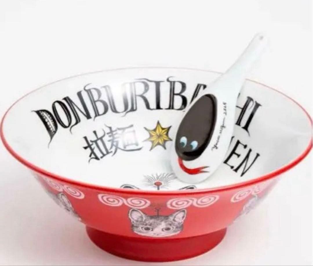 ヒグチユウコ　ラーメンどんぶり＆レンゲセット　美濃焼