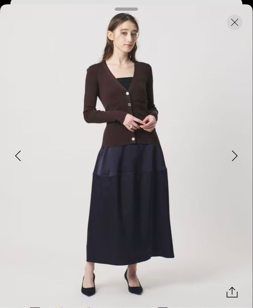 新品未使用　ユナイテッド　アローズ　サテンコクーンスカート　M（38） UNITED ARROWS（ユナイテッドアローズ） スカート サテン コクーン