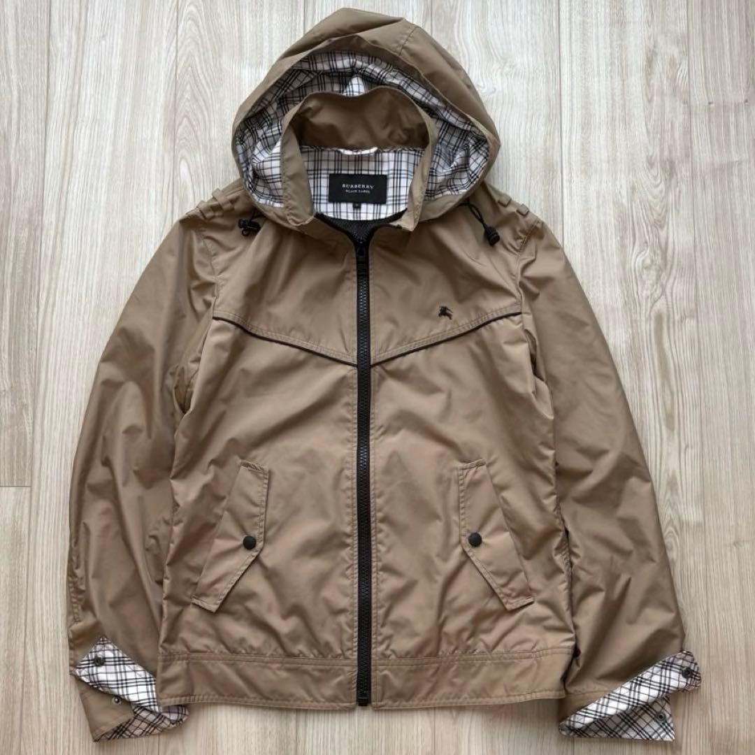 【美品】バーバリーブラックレーベル ブルゾン M ベージュ ノバチェック 春服