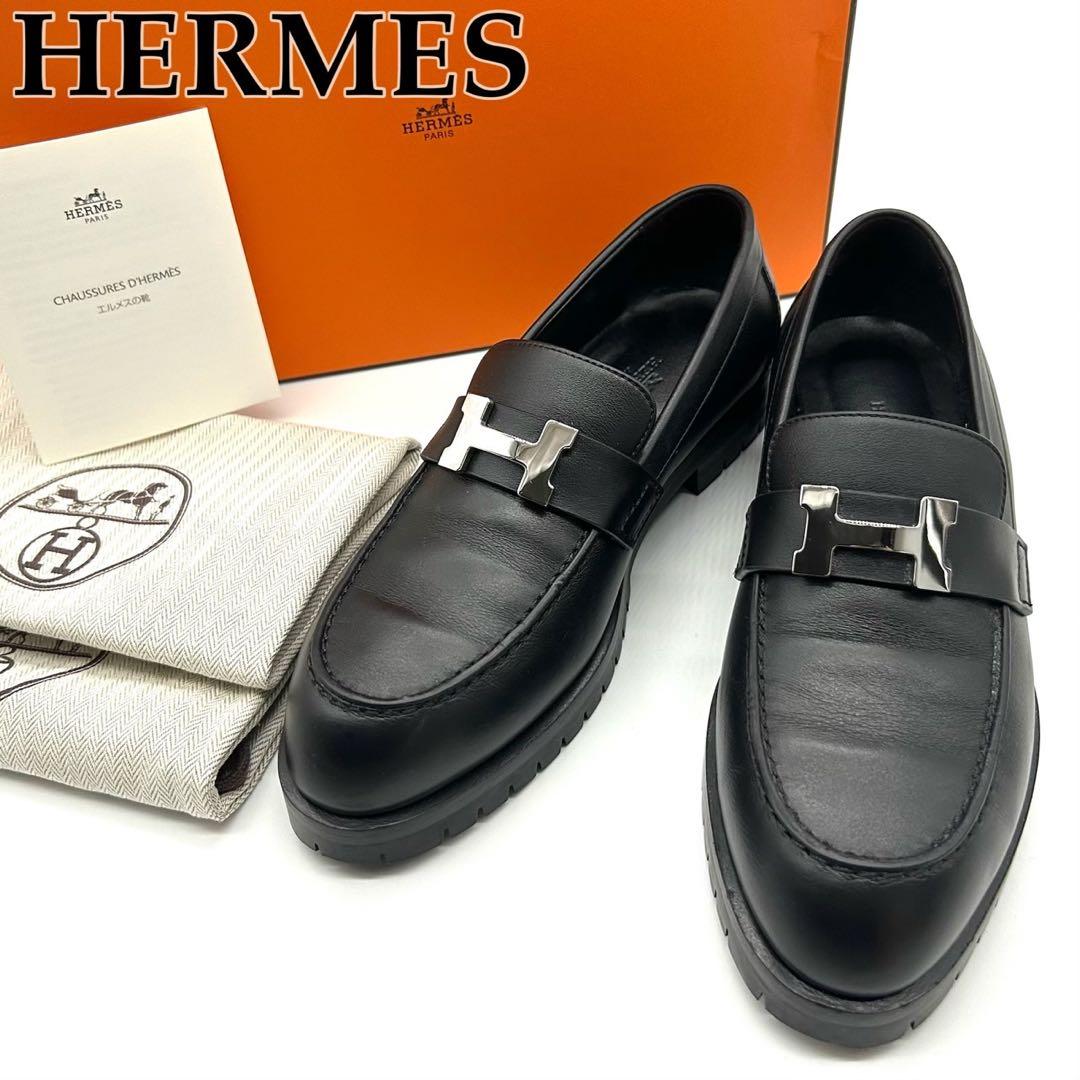 付属品完備　エルメス　モカシン　フォーブル　ローファー　36サイズ　黒　22cm