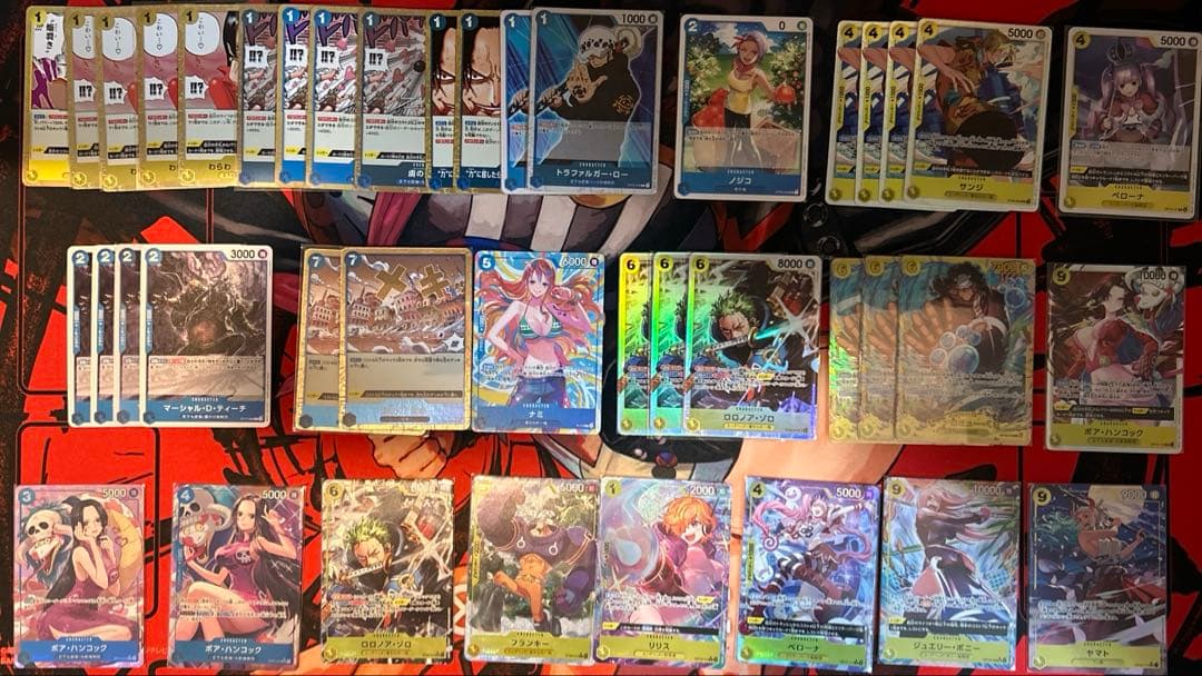 ワンピカード 青黄ナミ構築済みデッキ 赤青エース構築済みデッキ