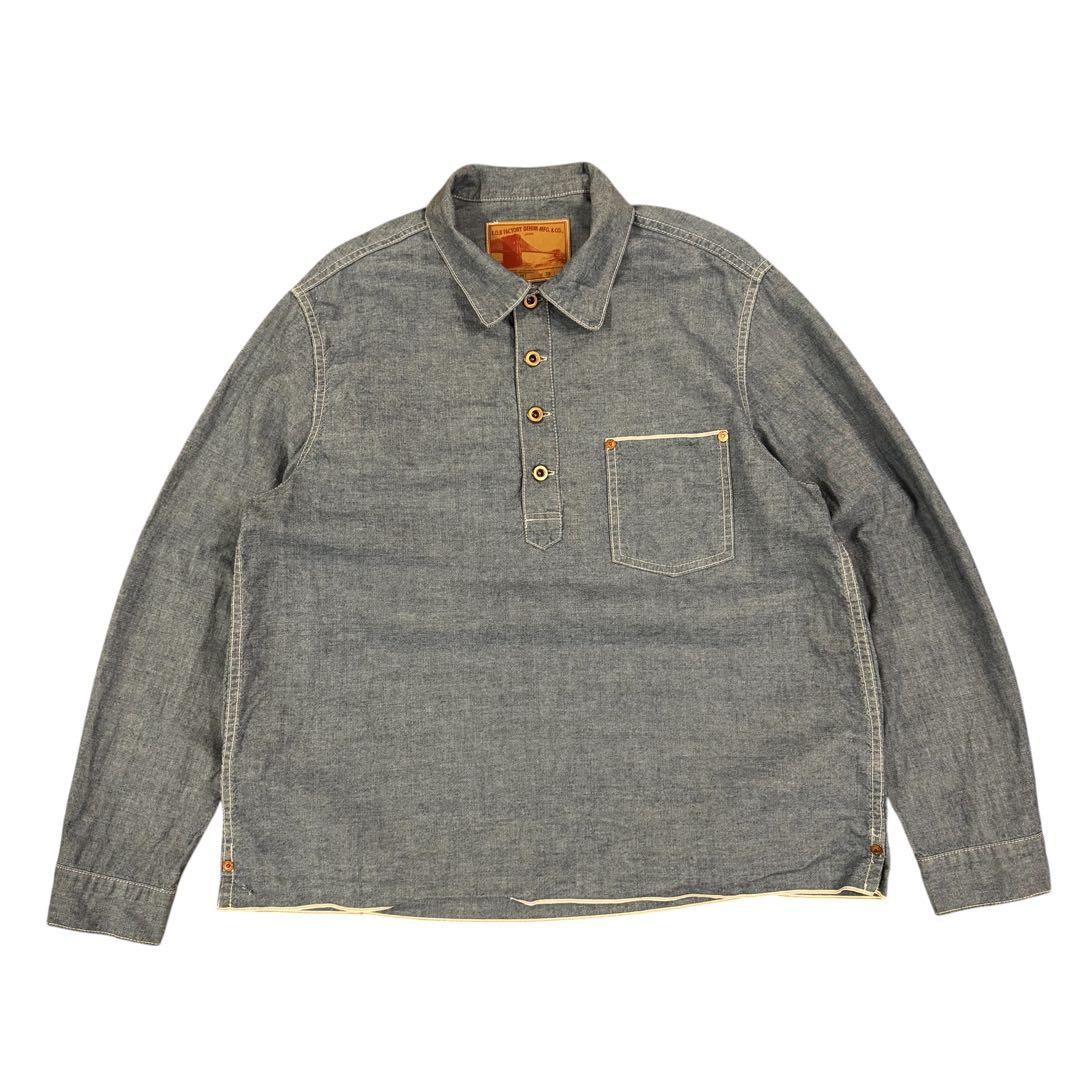 FOB FACTORY F3487 シャンブレー プルオーバーシャツ