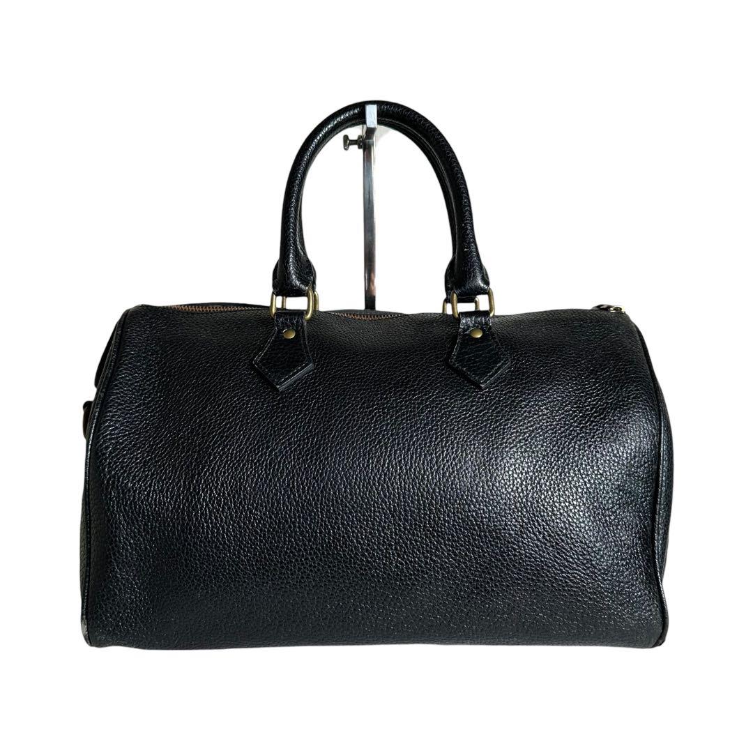 ポロ ラルフローレン　ミニ ボストンバッグ　本革　レザー　ブラック ボストンバッグ ミニボストンバッグ ポロラルフローレン レザー 本革