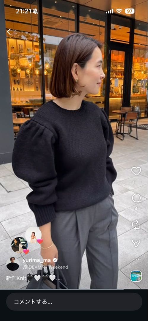 ohgaパフニット、ブラックです。 - メルカリ