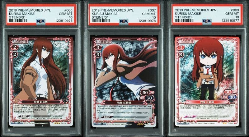 プレシャスメモリーズ 牧瀬紅莉栖 PSA10 3枚セット 連番 STEINS；GATE Coreful フィギュア 牧瀬紅莉栖（タイクレ限定）タイトー