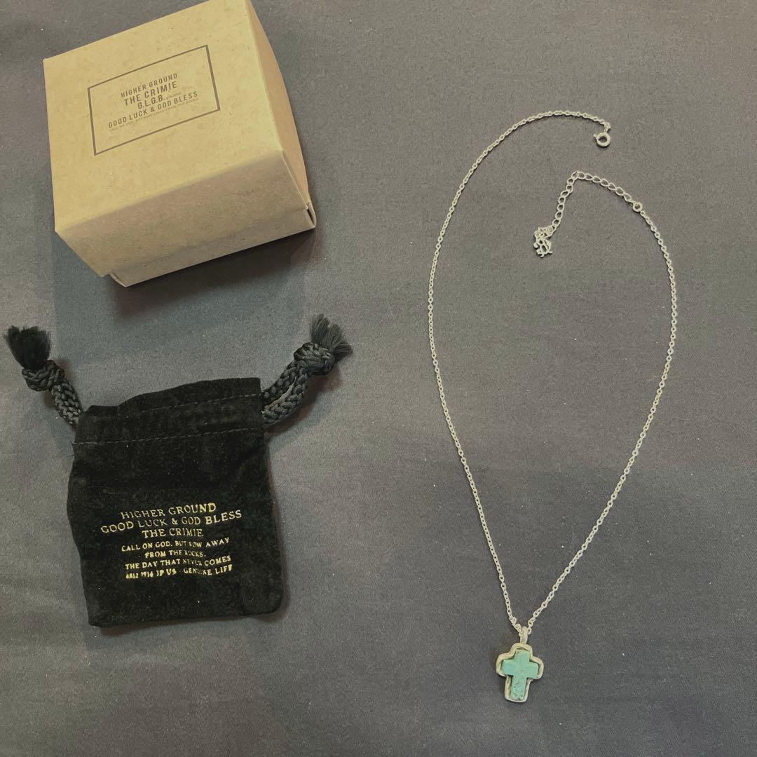 Crimie クライミー ターコイズ クロスチャーム シルバーネックレス