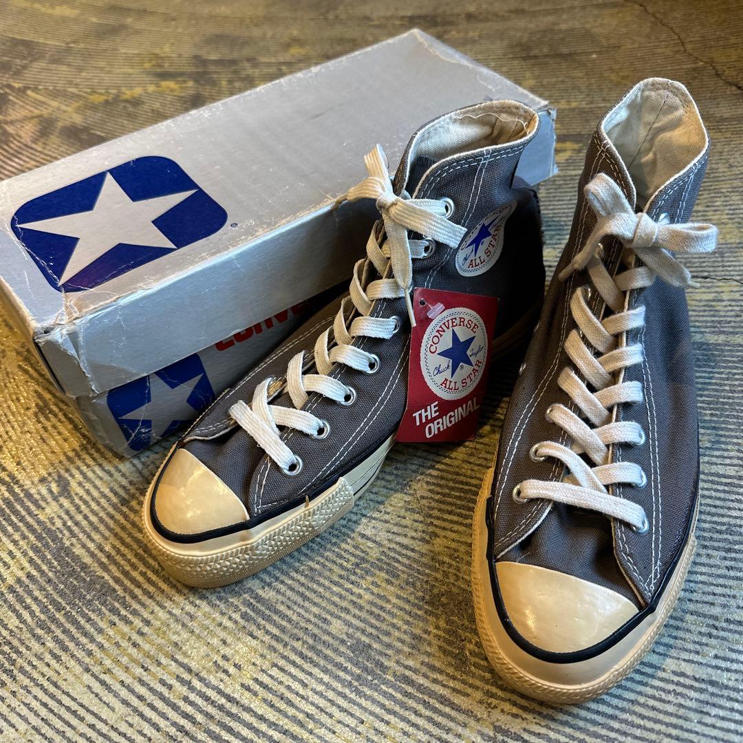 新品 CONVERSE ALL STAR チャコールグレー USA 80s 銀箱 - メルカリ