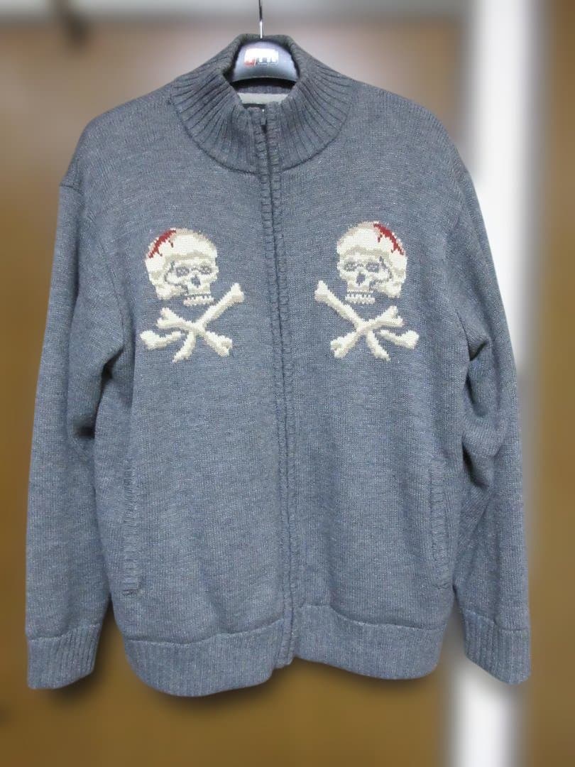 Schott SKULL　DS　KNIT　グレー　 2XL