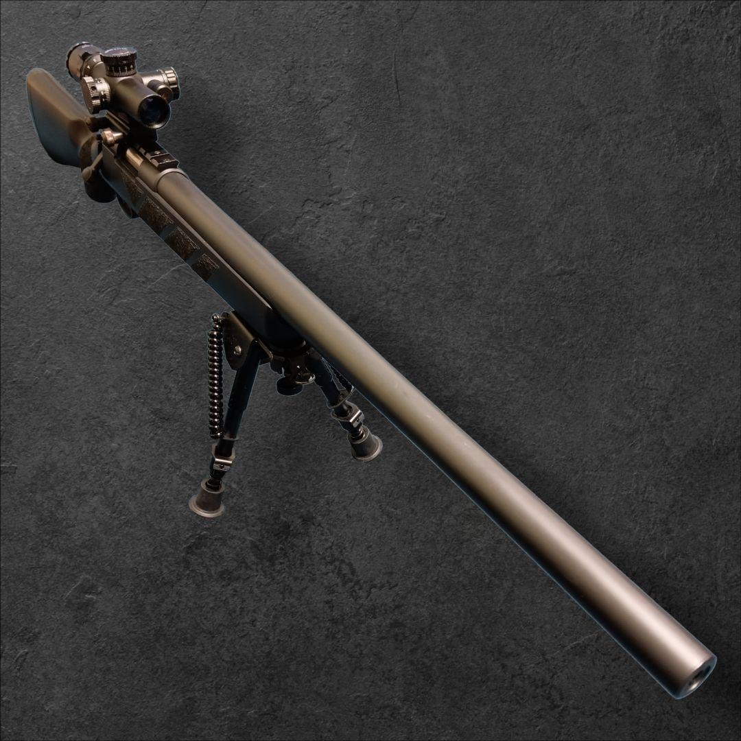 フルカスタムVSRー10 ブラックスチール塗装&静音 VSR-10 プロスナイパーバージョン - ボルトアクションエアーライフル
