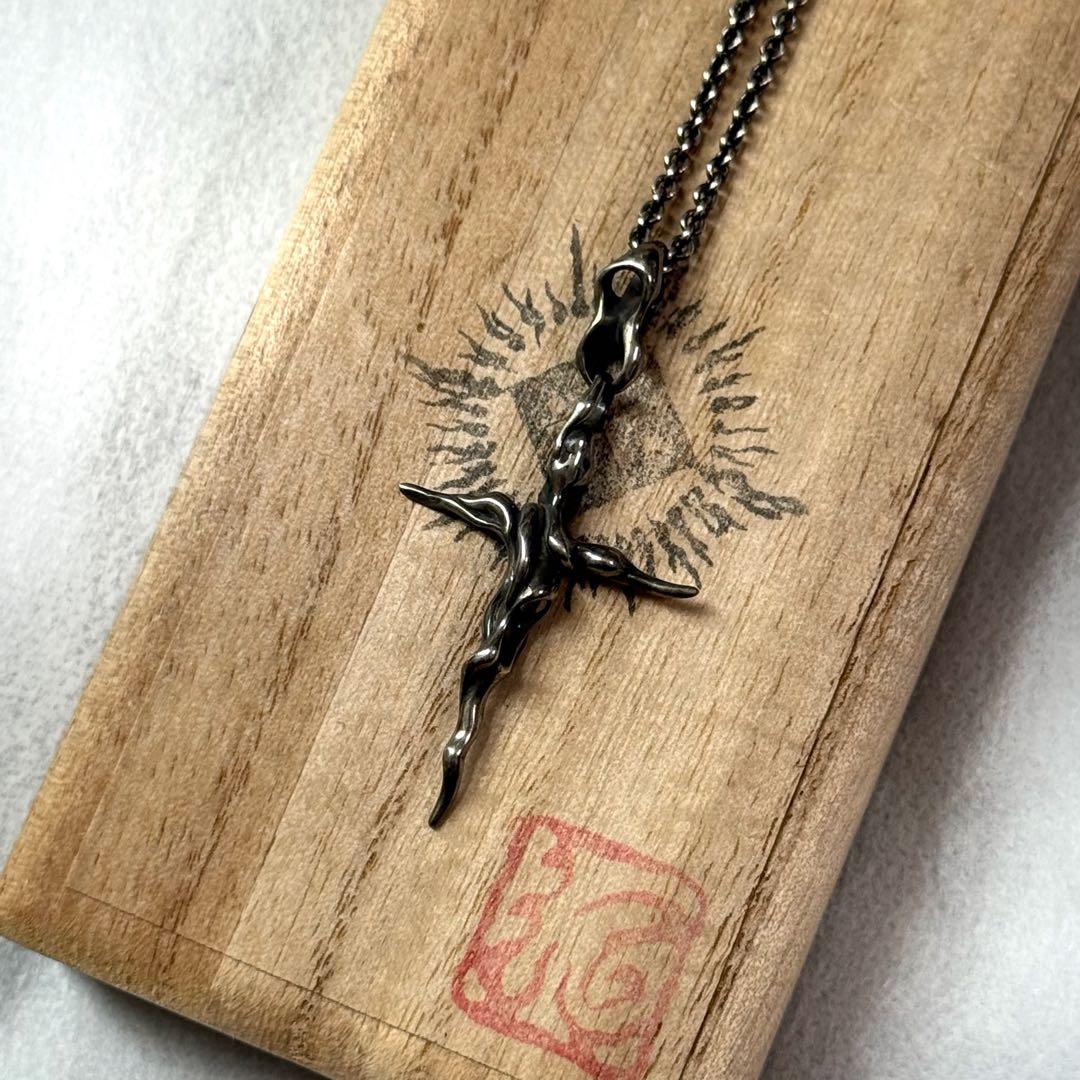 TAUJAN SV925 クロス ロザリオ 十字架 ネックレス チェーン セット