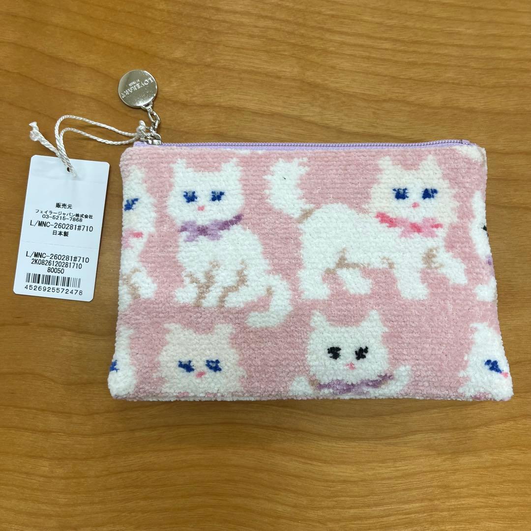 新品タグ付き フェイラー FEILER モフモフネコチャン ティッシュポーチ